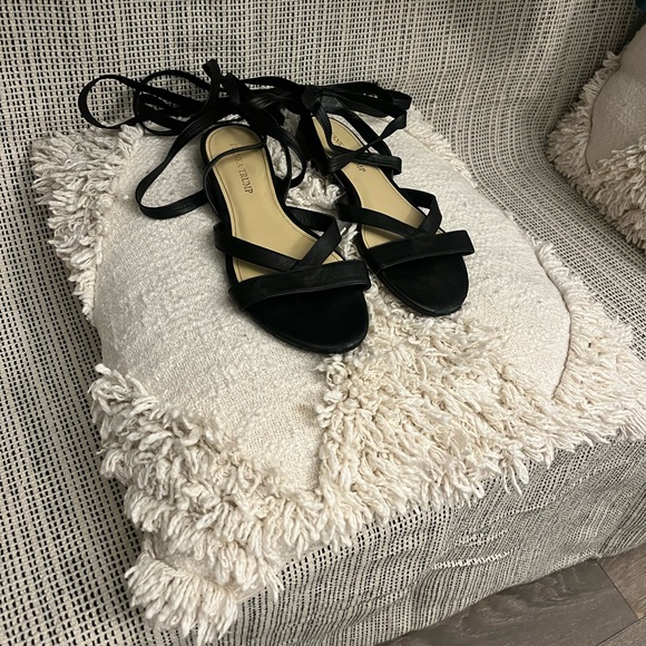 Leather Lace-up Gladiator Sandals - Picture 3 of 7